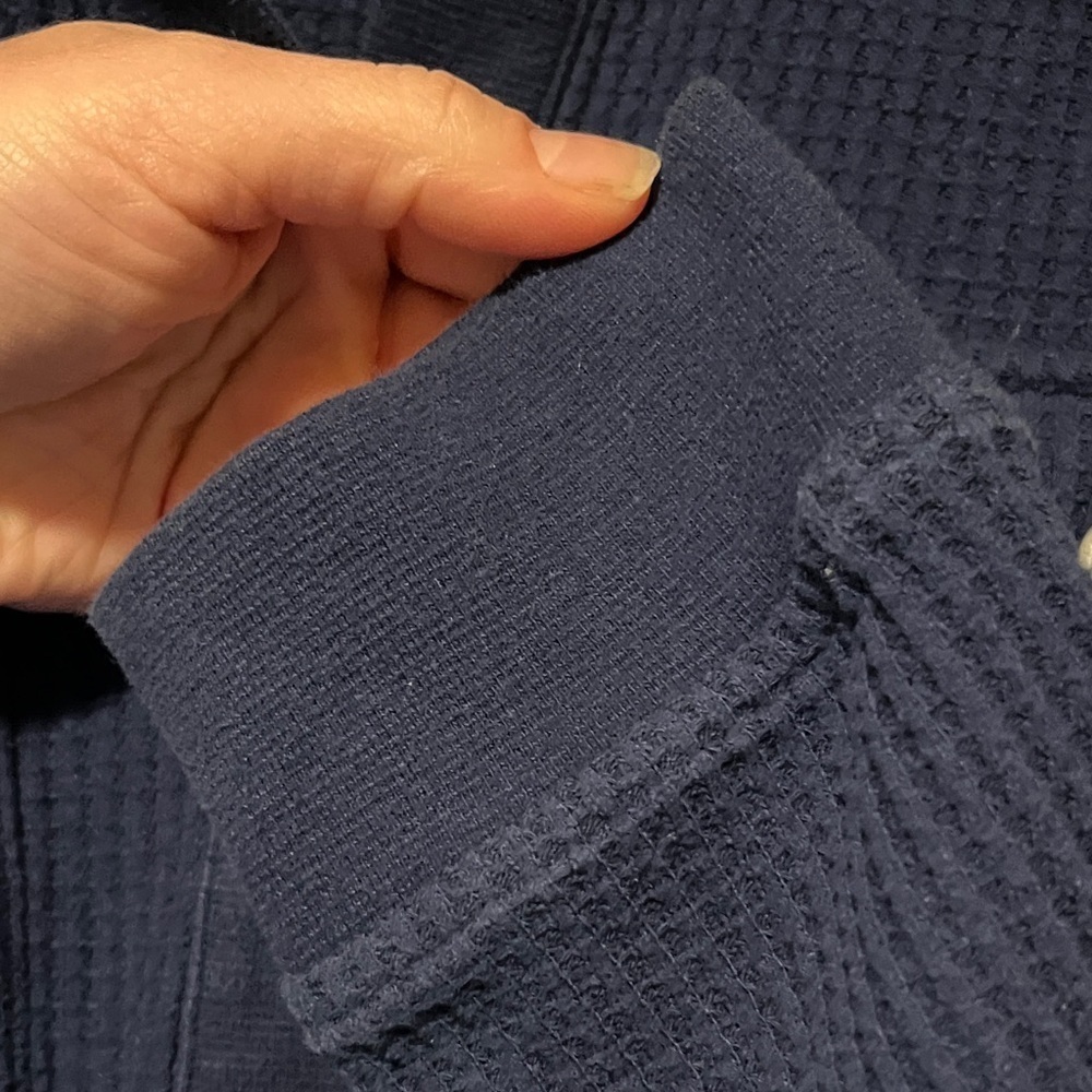 Lands' End Navy Casual Button Down Shirt - Picture 6 of 10